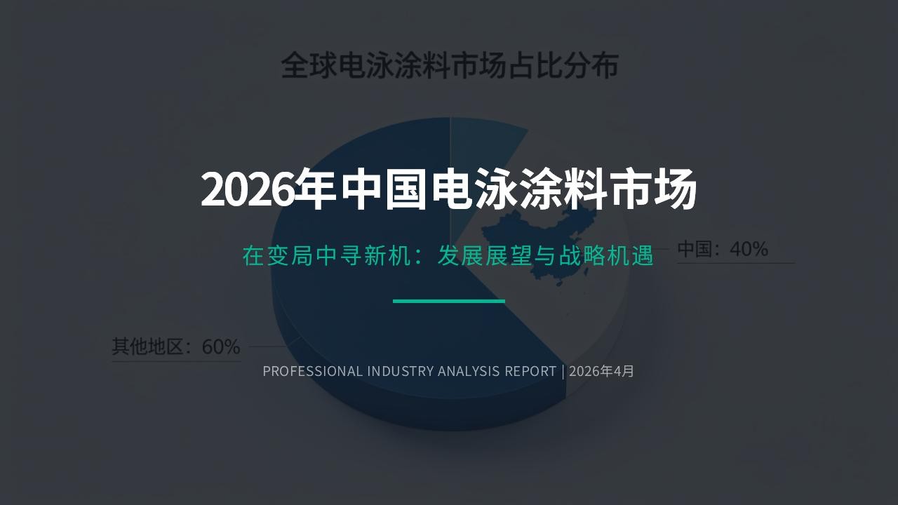 中国电泳涂料市场 2026 年发展展望：在变局中寻新机