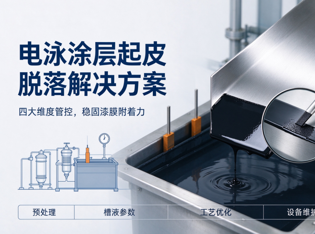 电泳涂层起皮脱落怎么解决？四大维度管控，守住漆膜附着力